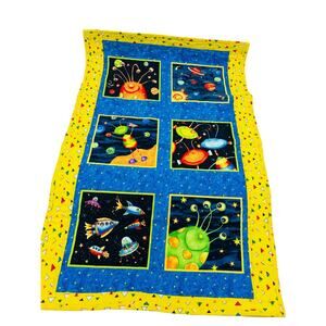 Super Spacey Alien Small Quilt